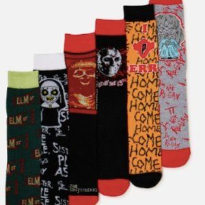 Horror Movie Sock 6 pack (8-12)